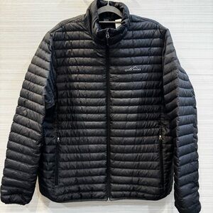 Eddie Bauer Microlight Down Puffer Jacket in Black size XL